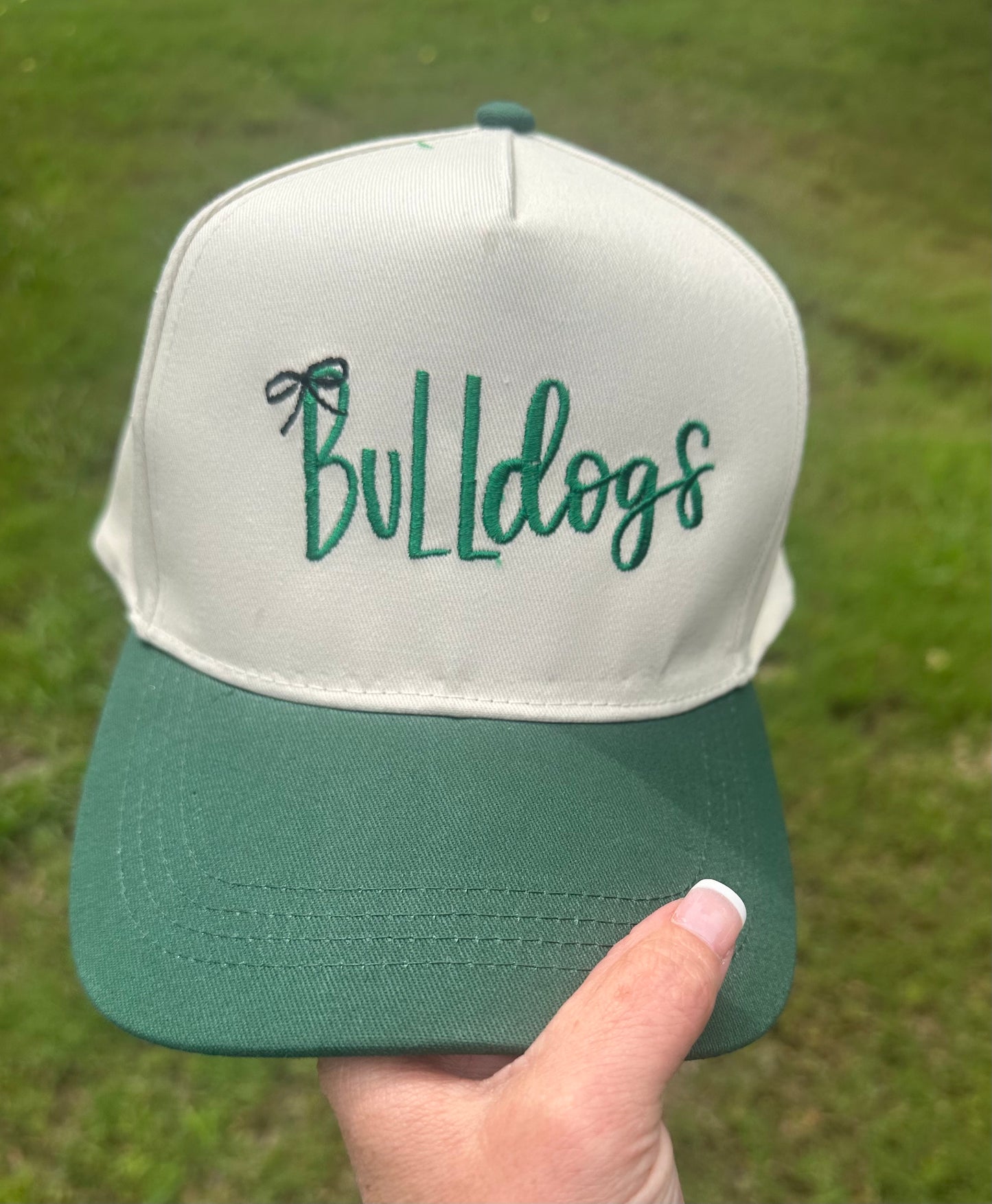 Bulldog Hat with Bow Detail