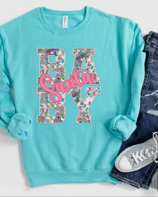 Santa Baby Glitter Sweatshirt