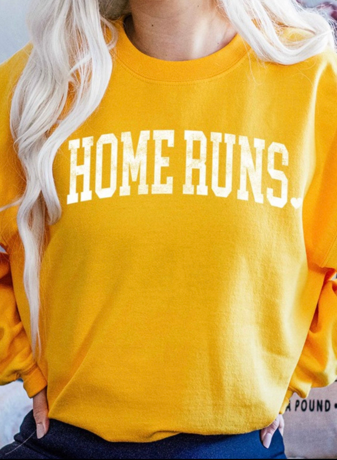 Gold Baseball Sweatshirt with heart!